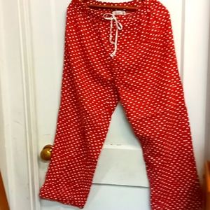 Loft Sleepwear white polka dots m